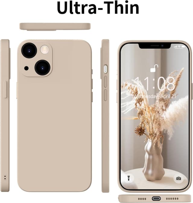 Thumbnail 6 de HGH Silikon-Hülle für iPhone 13 (6,1") mit Lanyard – dünner Rundumschutz in Khaki