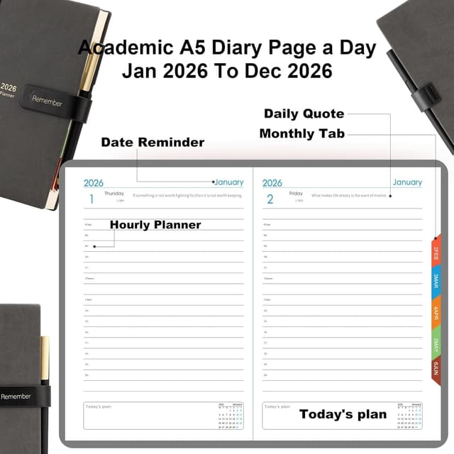 Detalle 1 de Mcdsuc 2026 Diary A5 page a day planner