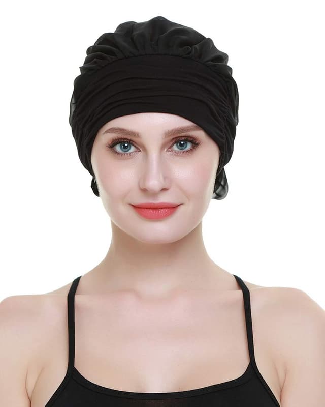 Detalle de FocusCare Print Kopf-Tuch Schal für Damen – Chemo-Turban für sensible Kopfhaut