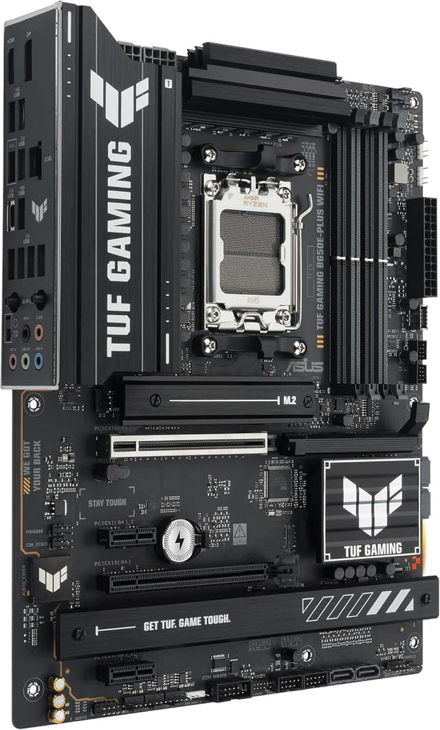 Detalle de ASUS TUF Gaming B650E-PLUS motherboard 80A đź–Ą