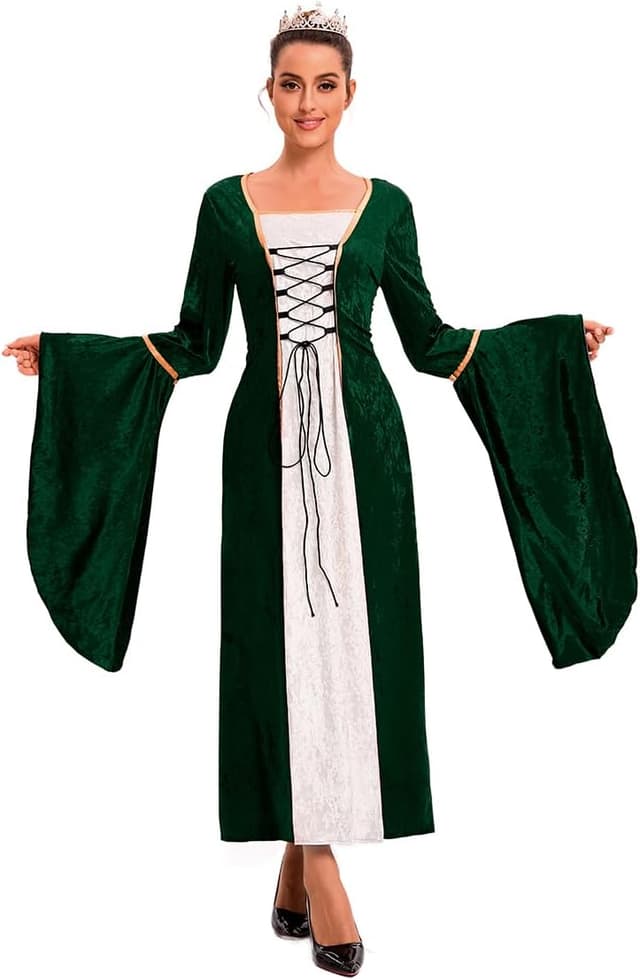 Thumbnail 1 de Vestido medieval verde 2XL Feynman