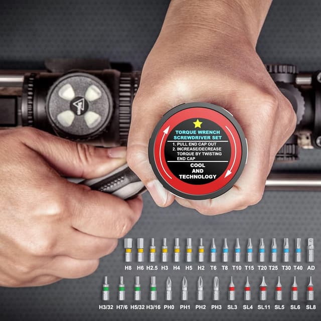 Detalle 2 de Aurlloct Gambo cacciavite dinamometrico 1/4 1-8 Nm