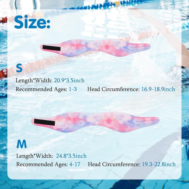 Detalle 2 de HeySplash Elastic Swimming Ear Band – Adjustable Neoprene Headband for Kids (waterproof ear protection)