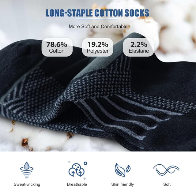 Detalle de Calzini sportivi Niofind corti 6 paia