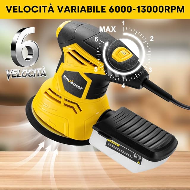 Thumbnail 3 de Enventor Levigatrice Orbitale 300W per fai da te 📐