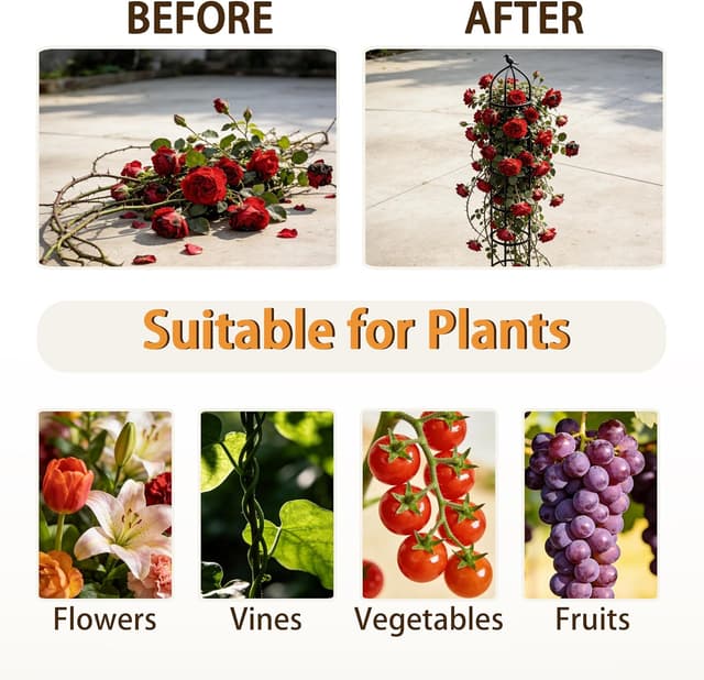 Detalle de Rustproof 205cm obelisk trellis for climbers