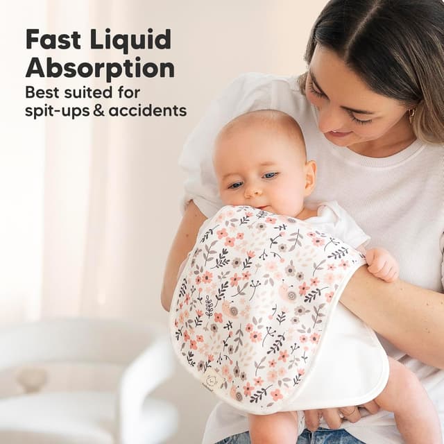 Thumbnail 5 de Sweet Charm Organic Burp Cloths 21"x10"