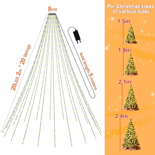 Thumbnail 1 de Guirlande Uping sapin de Noël 400 LED 2 m ⚡
