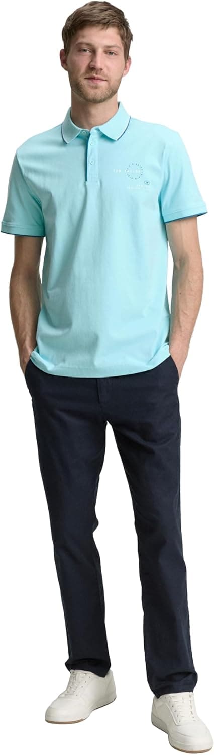 Detalle de TOM TAILOR 1046795 Polo da uomo: tessuto leggero e stile da indossare tutti i giorni