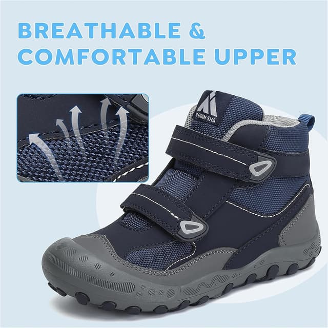 Detalle de Mishansha Kinder Wanderschuhe rutschfest – leichte Trekking-Wanderstiefel für Jungen & Mädchen (Gr. 24–38)