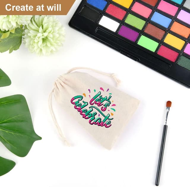 Thumbnail 3 de Aucuu 25pcs Sac en coton réutilisable 10x15cm