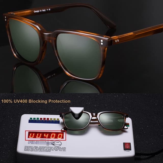 Thumbnail 6 de CARFIA retro square polarised sunglasses