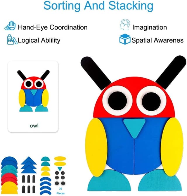 Thumbnail 1 de EACHHAHA Giocattoli educativi in legno 36 pezzi