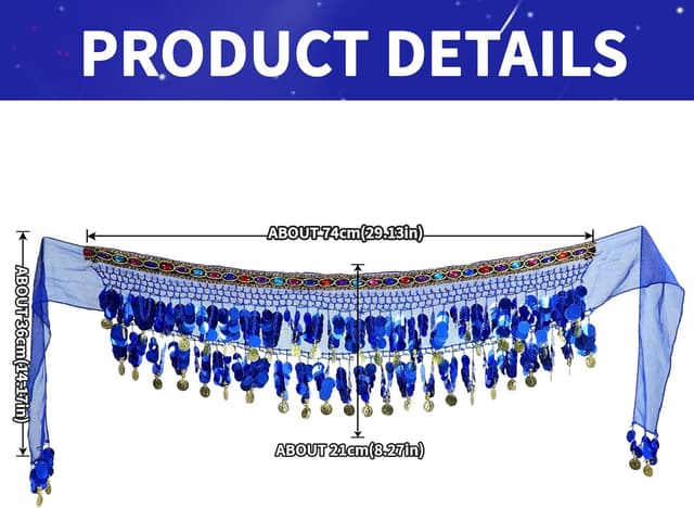 Thumbnail 3 de Bauchtanz Hüfttuch mit Münzen