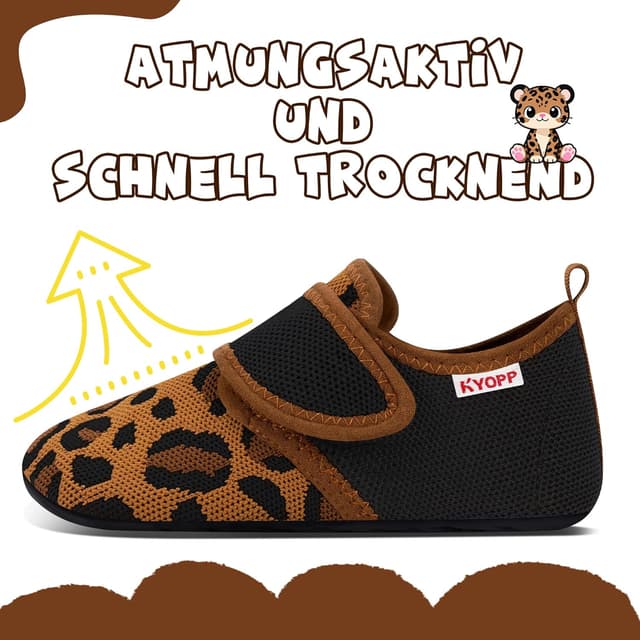 Detalle de Kyopp Kinder Barfußhausschuhe mit Klett