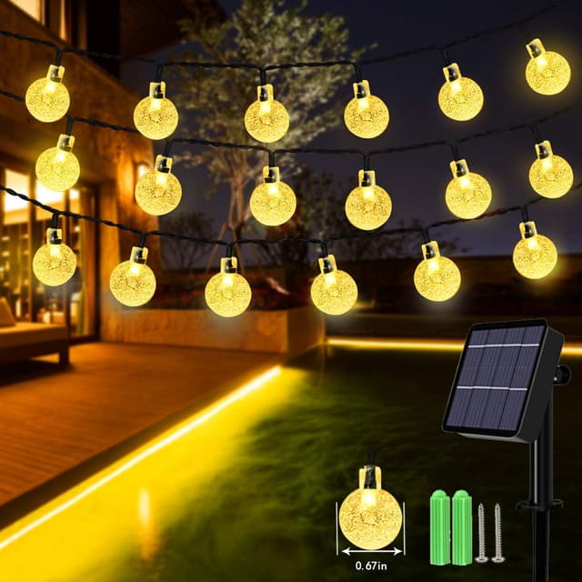 Detalle de Solar globe string lights 59ft 100 LEDs