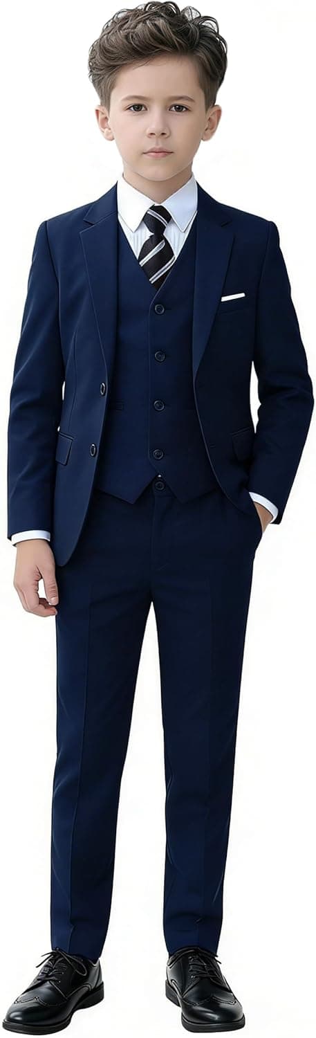 Imagen de YuanLu Boys Suit Slim Fit 5-Piece 7 en OfertitasTOP