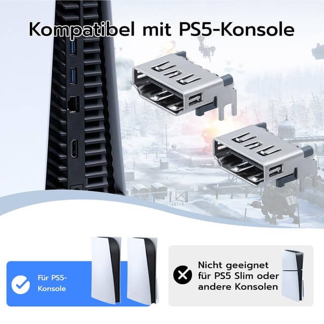 Detalle 2 de HDMI-Port Reparatur-Set für PS5 5-Zoll