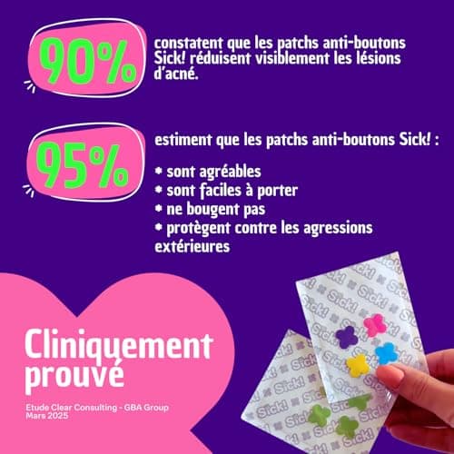 Thumbnail 3 de 32 patchs anti boutons Sick! 4 couleurs ⚙