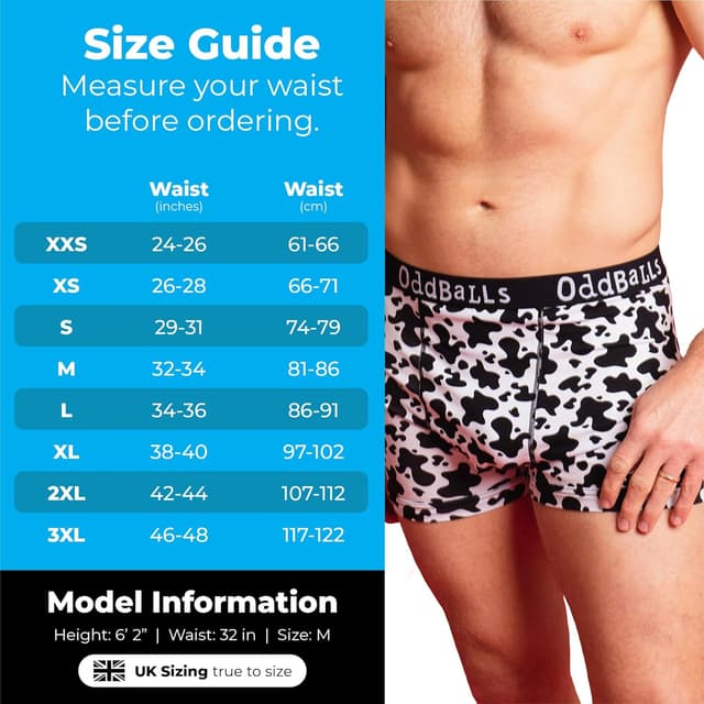 Detalle de OddBalls Men’s Boxers 4 Pack – Patterned Cotton Boxer Briefs