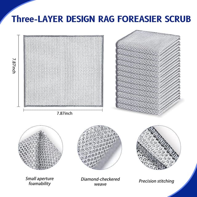 Detalle 2 de Wangjinpeng 3-Layer Steel Dishcloths