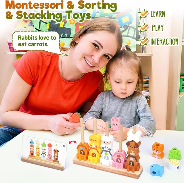Detalle de Montessori Spielzeug Lernspielset ab 18 Monaten