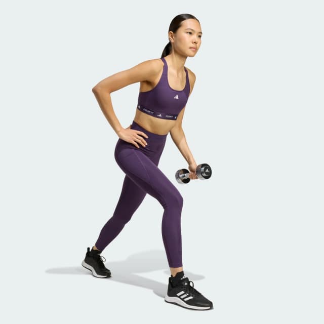 Detalle de Mallas largas adidas Techfit COLD.RDY violetas