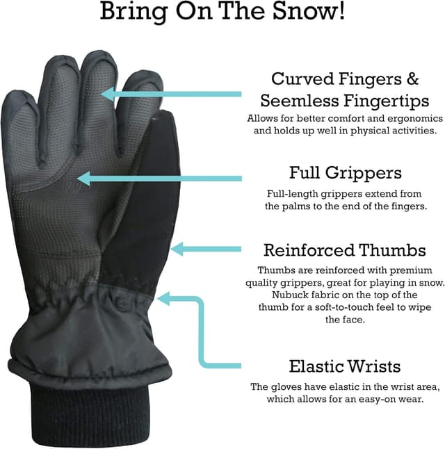 Thumbnail 3 de N'Ice Caps Kids Waterproof Thinsulate Gloves