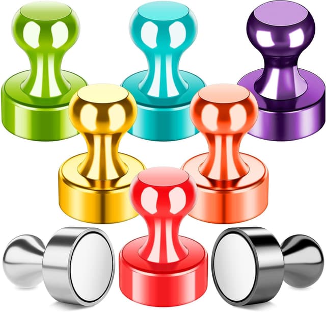 Detalle de FINDMAG 8 Colour Fridge Magnets & Magnetic Push Pins