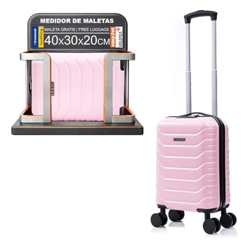 Detalle de RAYKONG Maleta de cabina ABS 24L 40x30x20 con ruedas desmontables (rosa claro)