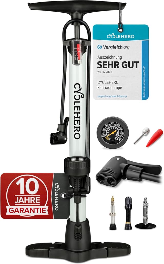 Imagen de CYCLEHERO Fahrradpumpe Standluftpumpe 60 cm en OfertitasTOP