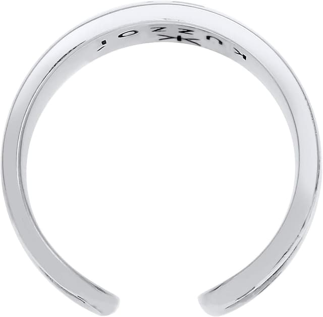 Detalle de Kuzzoi Herrenring 10 mm offen verstellbar aus 925 Sterling Silber (Vintage Look)