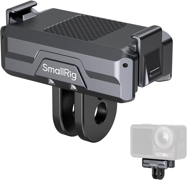 Detalle de SMALLRIG 3662 : support adaptateur magnétique pour DJI Osmo Action 4/3 avec connecteur pliable et filetage 1/4