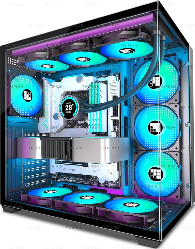 Detalle de FOIFKIN F300-RGB case PC con 7 PWM