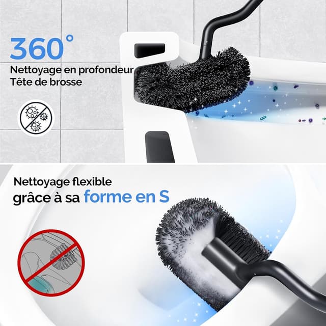 Detalle 2 de HAMITOR Brosse WC murale sans perçage
