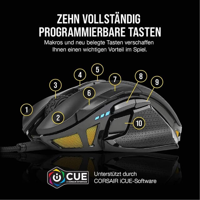 Thumbnail 6 de Corsair Nightsword RGB Gaming-Maus