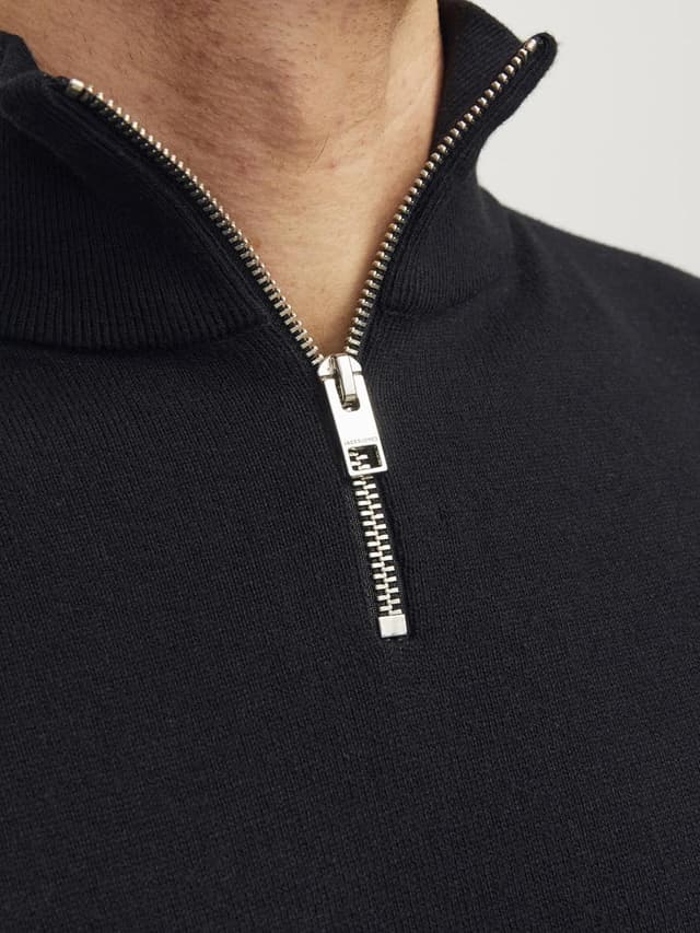 Detalle 2 de Jack & Jones Homme : gilet en tricot à quart zippé, coupe droite