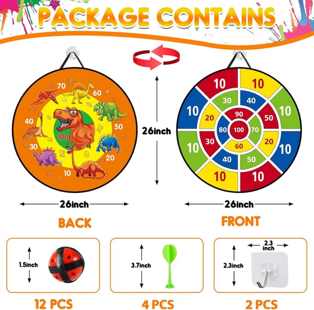 Detalle 2 de 26 Inches Kids Dart Board Set