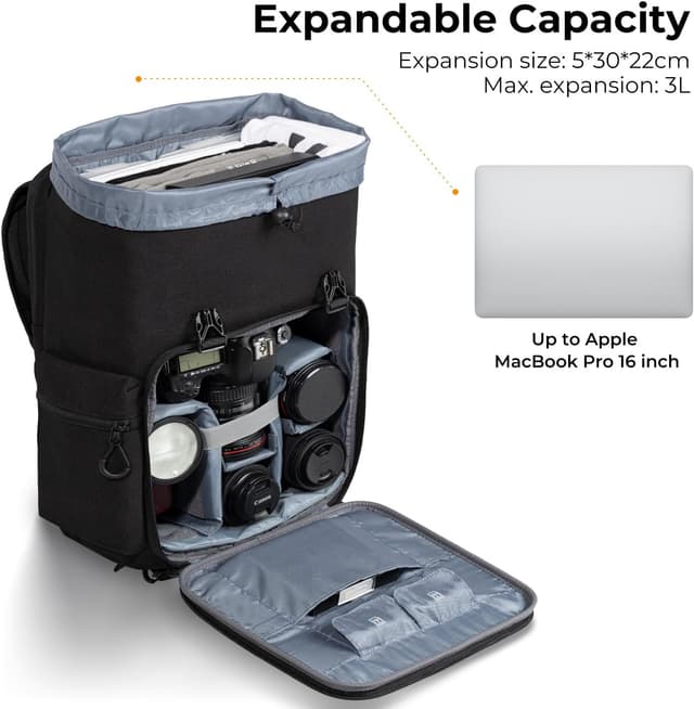 Detalle 2 de K&F Concept Camera Case 15.7-inch laptop compartment