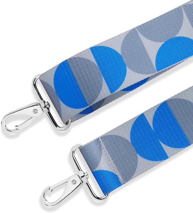 Detalle 2 de Expatrié tracolla per borsa Jeanne cerchi blu con cintura intercambiabile regolabile