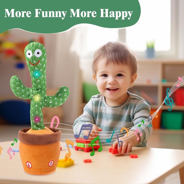 Thumbnail 4 de MIAODAM Dancing Cactus 10 Songs Talking Toy
