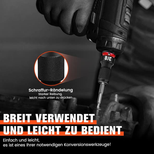 Thumbnail 6 de 2 Stück Schnellspann Schlagbit-Halter 3/8 auf 1/4 Sechskant