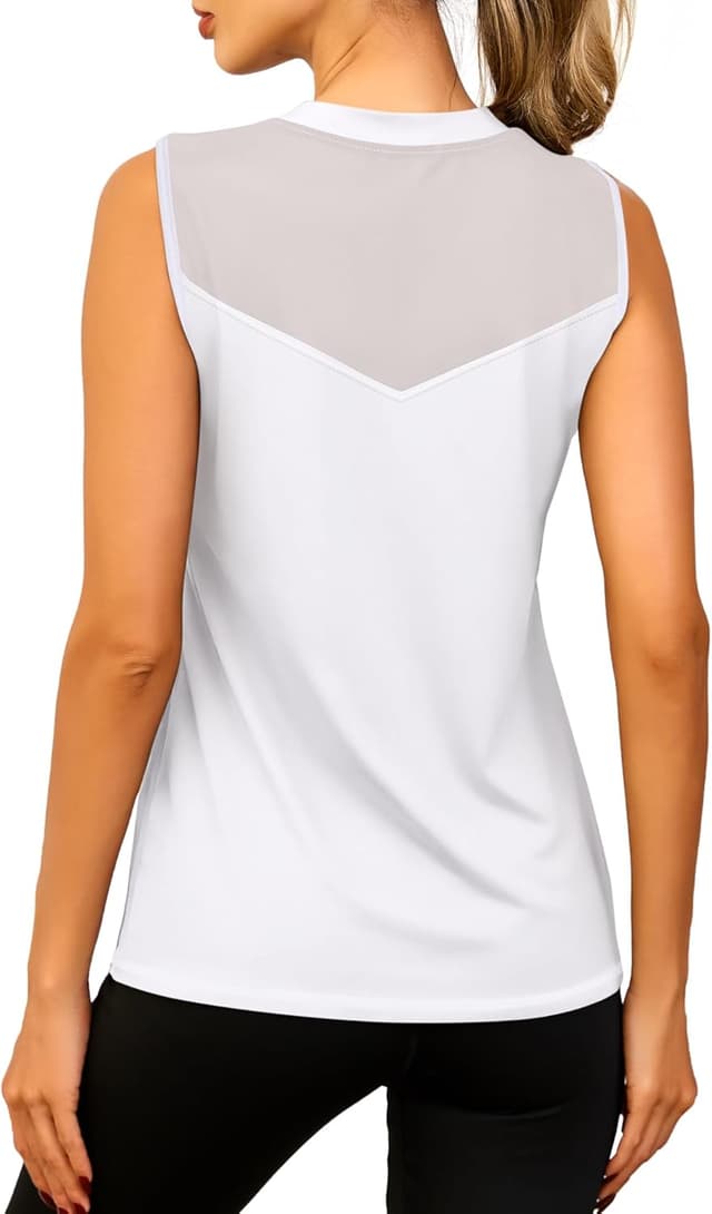 Detalle de Memouniva Canotta Sportiva Donna senza Maniche per Palestra, Fitness, Yoga e Running