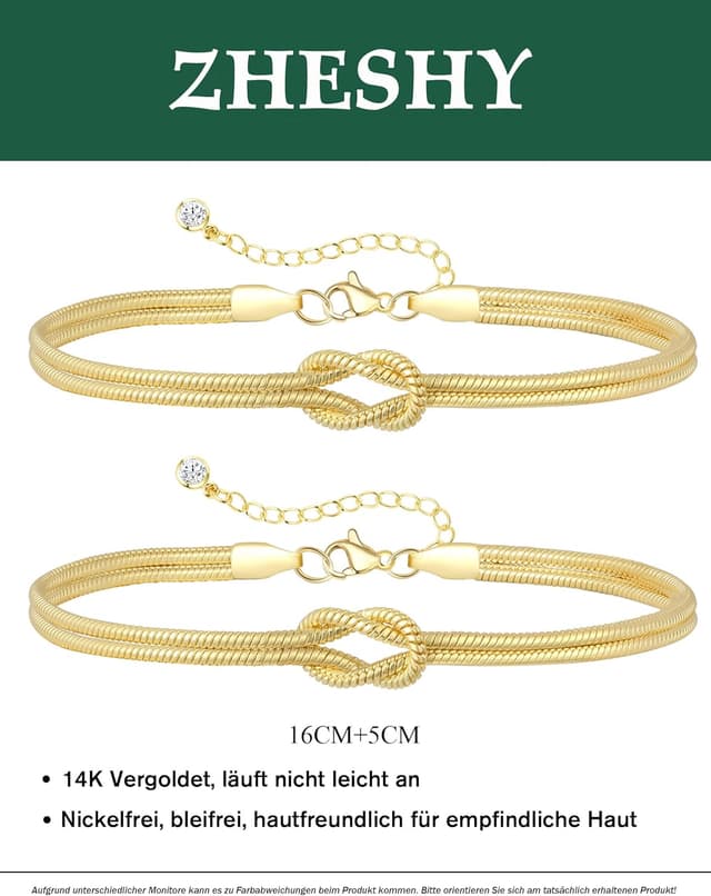 Thumbnail 4 de ZHESHY Armband Set 16 cm + 5 cm Verlängerung