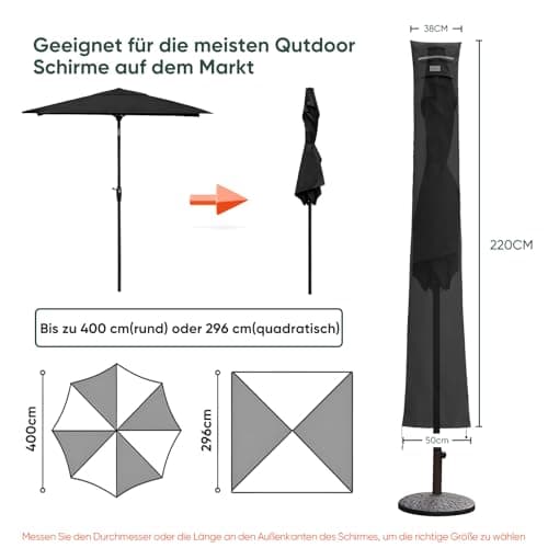 Thumbnail 1 de Sekey Carcasa para sombrilla de 400 cm, 100% poliéster🛡