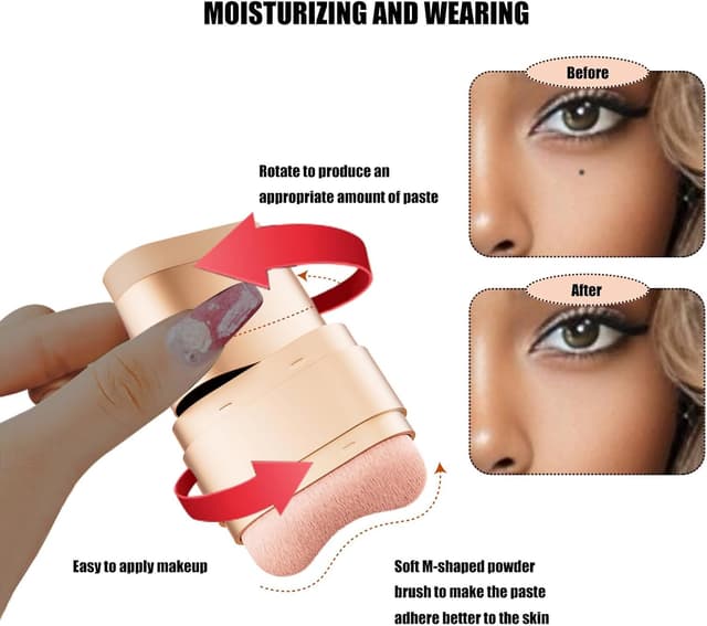 Detalle de Catlinez Correttore 2 in 1 con pennello: copre imperfezioni, occhiaie e pori dilatati (40 g)