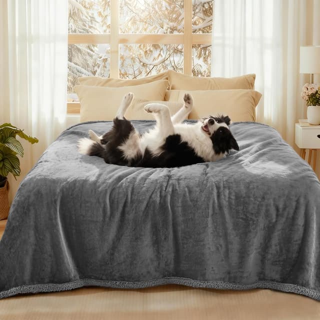 Thumbnail 6 de Luciphia Couverture imperméable pour chien et chat lavable M (102 × 145 cm) – plaid anti-pipi réversible polaire/sherpa