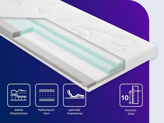 Detalle de Traumnacht Baby-/Junior Duo Premium Kindermatratze Air Active (Öko-Tex, 70 x 140 cm)