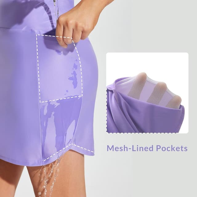 Thumbnail 3 de baleaf Women's 17" High-Waisted Swim Skirt Tummy Control