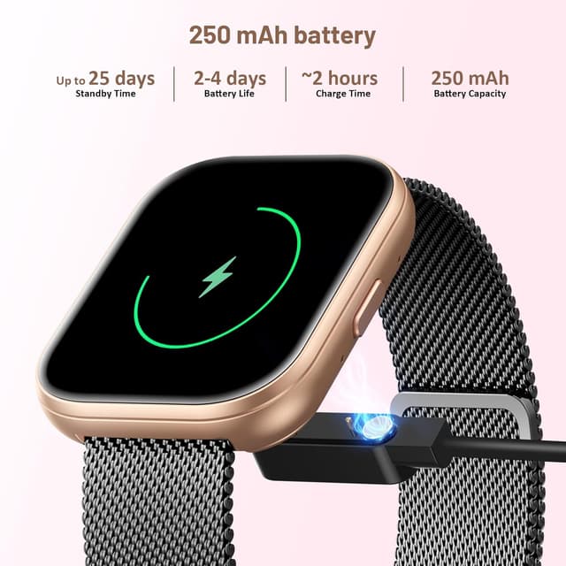 Detalle 2 de SLOKSFil Smartwatch Donna con schermo TFT 1,75", Bluetooth chiamate, frequenza cardiaca, SpO2 e fino a 120+ modalità sport